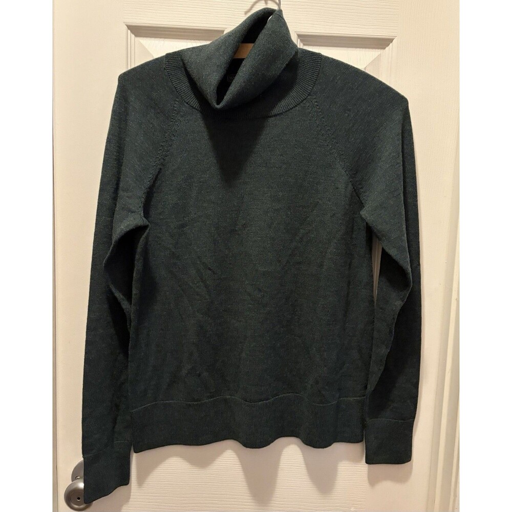 Pendleton 100% Merino Wool Turtleneck Sweater Green Women's Sz Small Classic - Picture 2 of 10